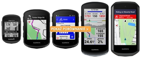Porównanie liczników rowerowych Garmin serii Edge