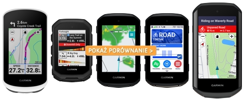 Porównanie liczników rowerowych Garmin serii Edge