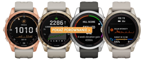 Porównanie zegarków Garmin Fenix serii 7S