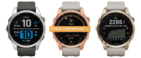 Porównanie zegarków Garmin Fenix 7S, Fenix 7S Solar i Fenix 7S Sapphire Solar