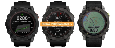 Porównanie zegarków Garmin Fenix 7X Solar, Fenix 7X Sapphire Solar i Enduro 2