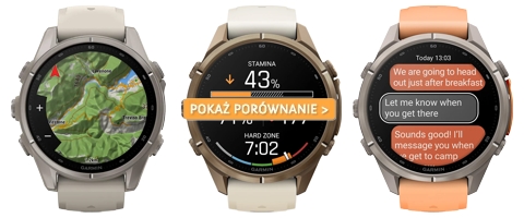 Porównanie zegarków Garmin Fenix serii 9 43 mm