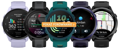 Porównanie zegarków Garmin serii Forerunner