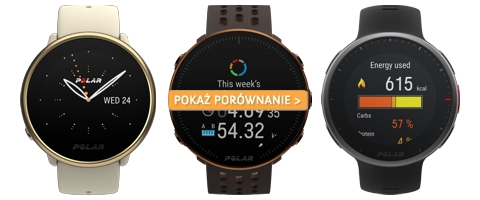 Porównanie zegarków Polar Ignite 2, Vantage M2 i Vantage V2