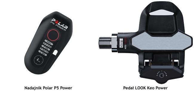 Nadajnik Polar P5 Power i pedał LOOK Keo Power