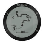 Zegarek Garmin Fenix - przykładowy ekran - wykres śladu