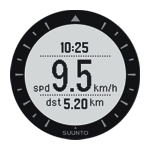 Zegarek Suunto Ambit - przykładowy ekran - prędkość / dystans