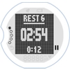 Zegarek sportowy Garmin Swim - przykładowy ekran: rest timers