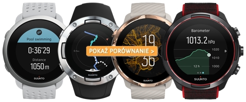 Porównanie zegarków Suunto serii 3, 5, 7 i 9