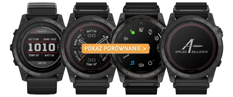 Porównanie zegarków Garmin Tactix 7, Tactix 7 Pro, Tactix 7 AMOLED i Tactix 7 Pro Ballistics