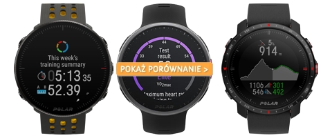Porównanie zegarków Polar Vantage M2, V2 i Grit X Pro