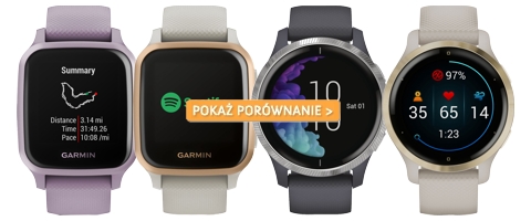 Porównanie zegarków Garmin Venu Sq, Venu Sq Music, Venu i Venu 2S